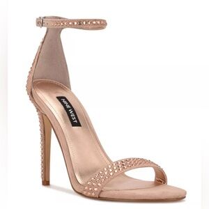 Nine West Toria2 Embellished Heels in Light Pink - Size 6
